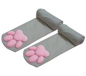 Cat Paw Pad Sock, Puffy Pawpad Socks Pink Cute Thigh High Socks for Girls kids Women CosplayToes Beans Socks
