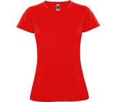 Camiseta Deporte Entallada Manga Corta para Mujer Roly Montecarlo , Poliéster Piqué, 150g/m²