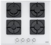 Franke Placa de Gas FHNS 604 4G WH C con 4 Quemadores y Encimera de Gas en Cristal Blanco