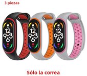 Strap For Xiaomi Bands Replacement 3 4 5 6 7 Strap Wristbands, Double Color Silicone Strap, Silicone Strap for Xiaomi MiBand 3 4