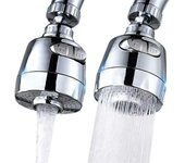 Boquilla 360 para Grifo with Ducha-Adaptador para Grifo de Cocina Plata