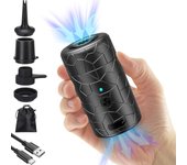 2025 Versión Bomba Eléctrica para Colchón Inflador 4000 mAh Bomba de Vacío Portátil 2 en 1, Tiny Pump with 4 Boquillas de Aire y Bolsa de Almacenamiento para Camping, Aire y Pool