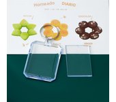 2-5Pcs/Pack Transparent Rectangle Blank Acrylic Insert Keychain Photo Picture Frame Keyring Holder DIY Split Ring KeyChain Gift