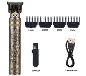 Haircut Razor for Men Rechargeable Clipper Shaver Adult Electric Vintage Clipperrazor Home USB Charging Barber Shop Black Dragon
