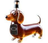Botella de whisky de perro salchicha, decantador de whisky de perro salchicha para amantes del whisky (D)