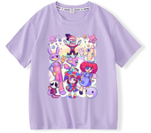 2024 The Amazing Digital Circus T-Shirts Children Short Sleeve Boys Girls Cartoon Pomni Top Casual Spring Summer Cotton Clothes