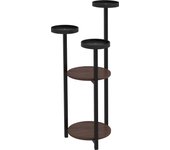 Outsunny Soporte para Plantas de Madera, Estante para Flores de 5 Niveles, Estante para Plantas, Escaleras para Flores, Soporte para Flores para jardín, balcón, marrón, 28 x 28 x 87 cm