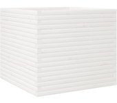 vidaXL Jardinera madera maciza de pino 80x80x68,5 cm Color Pino natural,  Blanco,  Marrón cera y mas