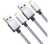 2 uds Cable USB de carga rápida Ultra largo Cable de datos del cargador USB Cable trenzado