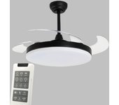FactorLED Ventilador de Techo con Luz, 30W, 3000Lm, Silencioso, CCT 6 opciones de luz blanca, Velocidad ajustable, Programable y Regulable, Mando a Distancia