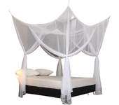 Mosquitera Cama,Universal Mosquitera para Cama-Cama Infantil/Mosquitera Cama Grande, Mosquitera de 4 Puertas-Apto para la mayoría de los Tipos de Cama-Blanca