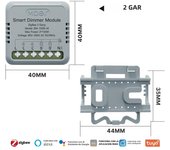 MOES Mini Tuya WiFi/Zigbee Smart Switch/Dimmer Module DIY Module Light Switch 1/2 Gang Remote Control Work Alexa Google Home
