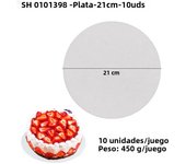 Silvery Coated Round Cake Board Diameter 10-33CM Available Circle Cardboard Base Dessert Tray Mousse Cake Decorating Supplies