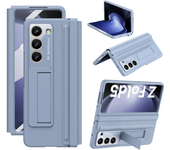 360 Full Screen Protector Cover for Samsung Galaxy Z Fold 5 4 3 2 Case Hinge Leather Plating Kickstand with Original Pen Holder