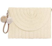 Monedero de Embrague de Paja, Bolsa de Noche/de la Tarde/Fiesta/Boda/Verano Cartera Envelope Tejida Clutch