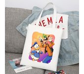 Disney A Goofy Movie Cartoon Large Capacity Canvas Shoulder Bag Women's Casual Tote Kids Student Handbag Shopping