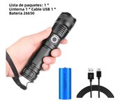 Rechargeable LED Flashlights 90000 Lumens Super Bright Zoomable Waterproof Flashlight with 3 Modes Powerful for Camping Hiking