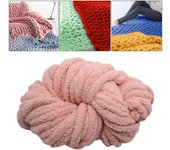 Chunky Chenille Yarn Gauge 7 Plush Jumbo Yarn Acrylic Thick Yarn Bulky Yarn for Hat Crochet Bed Arm Knitting Throw