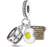Silver Plated Fit Original Bangle Charms Yellow Series Sunflower Charm Pendant Dangle Beads Bracelet Necklace DIY Jewelry Gift