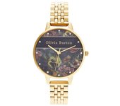 Olivia Burton Reloj Analógico de Cuarzo para mujer con Correa en Acero Inoxidable dorado - OB16VS01