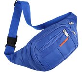 Riñonera de gran capacidad con 4 bolsos, riñonera impermeable para senderismo, paseos con Perros, riñonera de viaje, Azul