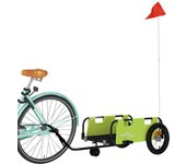 vidaXL Remolque para bicicletas hierro y tela Oxford Color Amarillo,  Azul,  Gris y mas