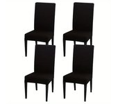 4PCS/6PCS Four Seasons Solid Color Elastic Chair Covers for Home, Hotel, and Restaurant