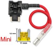 1Set 12V Mini Small Medium Size Car Fuse Holder Add-a-circuit TAP Adapter with ATM Blade Fuse Micro Mini 10A 5A 20A 25A 30A 40A