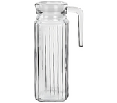 Start Electric | Jarra de Cristal con Tapa Blanca - Ideal para Agua, Jugos y Té Helado - Perfecta para Hogar, Cocina, Oficina o Reuniones - Disponible en 1L y 1.8L | Marca Alessandro