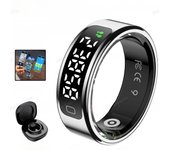 New R11 For xiaomi Smart Ring Men Women LED Display Screen Heart Rate Blood Oxygen Monitor Waterproof Multi Sports Modes rings