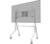 Neomounts FL50-575WH1 - Carrito para TV (65-110 pulgadas, máx. 125 kg), instalación rápida, TÜV, blanco