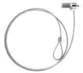 Tooq cable de seguridad universal con combinacion para portatiles - bloqueo de 4 digitos - acero 4.5mm - longitud 1.50m