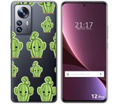 Funda Silicona Transparente para Xiaomi 12 Pro 5G diseño Cactus Dibujos