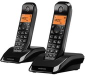 Motorola S1202 Teléfono Inalámbrico Negro 300m | Gran Pantalla y Manos Libres