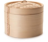 IBILI - Vaporera Bamboo 26 Cm, 2 Cestas de bambu superpuestas + tapa