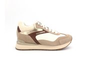 Deportivo de Gioseppo para mujer, mod.73430, Deportivo con cuña interior en tonos beige atado con cordón