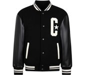 Chaqueta Converse Varsity Bomber para niños en color negro