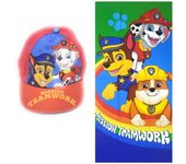 Toalla Patrulla Canina Playa o Piscina + Gorra Patrulla Canina para Niños | Pack de Gorra y Toalla Paw Patrol | Gorra Ajustable y Toalla Patrulla Canina   |  Toalla Patrulla Canina para Niños