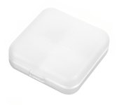 4Grids Cross Print Pill Box Portable Mini Plastic Pill Storage Pure Color Pocket Medicine Box Outdoor Home Pill Case