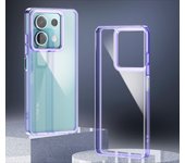 Fashion Metal Frame Case for Xiaomi Redmi  Note 13 12 Pro Puls 13C 12C 11A  A3 Transparent Acrylic Soft Shockproof Bumper Cover