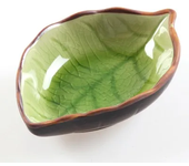 Kitchen Bowl Kitchen Tool Dish Creative Ice Crack Glaze Leaf Ceramic Seasoning Soy Sauce Vinegar Small Plates 10*7.5*3cm