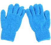 1Pair Cleaning Gloves Microfiber Coral Fleece Car Grooming Gloves Solid Five Finger Dust Removal Housework Absorbent Gloves