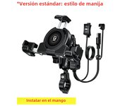 Motorcycle Phone Holder Wireless Charger Motorbike Moto Mirror Mobile Stand Support USB Fast Charging Cellphone Handlebar Mount