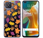 Tumundosmartphone Funda Gel Transparente para Oppo Reno 4Z 5G diseño Otoño Dibujos