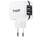 Cargador de Pared TooQ TQWC-1S02WT/ 2xUSB/ 17W
