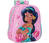 Mochila Infantil 3D Disney Princess Jasmine Rosa 27 x 33 x 10 cm