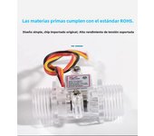 Water Flow Meter Flowmeter Hall Flow Sensor Indicator Counter Caudalimetro Transparent G1/2 0.5-25L/min 1.2MPa F=6*Q