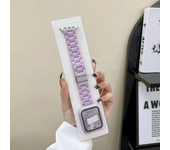 Watch strap+Case+glass For apple watch band 44mm 40mm 38/42mm Candy bracelet iwatch ultra2 49mm serie 9 8 7 6 5 4 3 Se 41mm/45mm