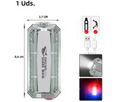 1/2PCS Red Blue LED Strobe Warning Light Police Shoulder Clip Flashlight Outdoor Running Light Rechargeable Safety Helmet Lamp