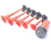 Practical Car Motorcycle Alarm 125db 5 Trumpet Horn Loudspeaker Sound Auto Horn